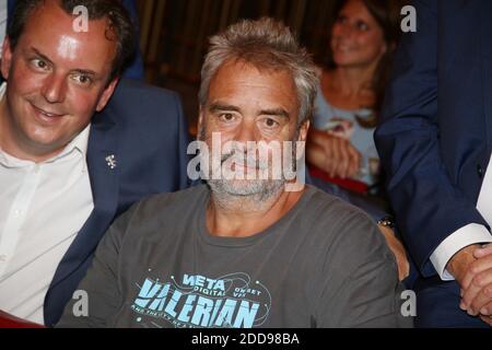 Luc Besson présent à Eurosat - inauguration des montagnes russes cancan à Europa-Park à Rust, Allemagne, le 12 septembre 2018. Photo de Jerome Domine/ABACAPRESS.COM Banque D'Images