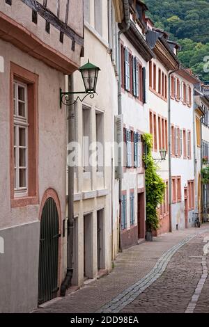 Bâtiments historiques dans le quartier piéton de la vieille ville, Heidelberg, Allemagne Banque D'Images