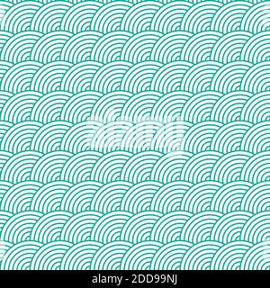 Illustration du motif de la balance à poissons sans couture. Banque D'Images