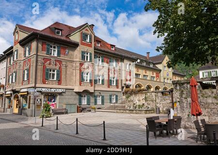 Ludwigstrasse, rue piétonne, Partenkirchen, Garmisch-Partenkirchen, Bavière, Allemagne Banque D'Images