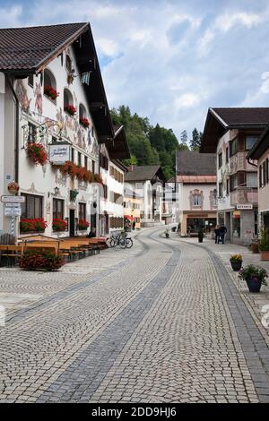 Ludwigstrasse, rue piétonne, Partenkirchen, Garmisch-Partenkirchen, Bavière, Allemagne Banque D'Images