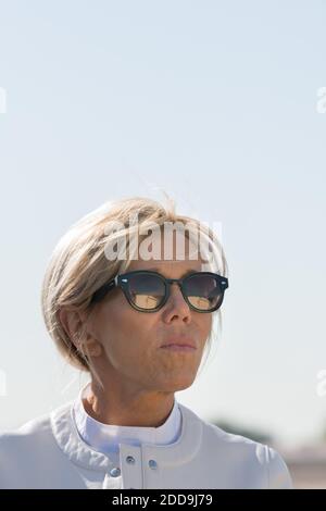 Brigitte Macron visite la ville avec un bateau à Saint-Pétersbourg, en Russie, le 25 mai 2018. Photo de Jacques Witt/pool / ABACAPRESS.COM Banque D'Images