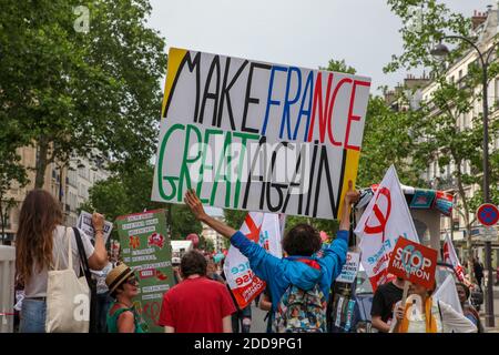 Manifestation à l'initiative de 65 associations et organisations, dont la France indépendante et la CGT Maree populaire à Paris, France, le 26 mai 2018. Photo de Nicolas Joubert /ABACAPRESS.COM Banque D'Images