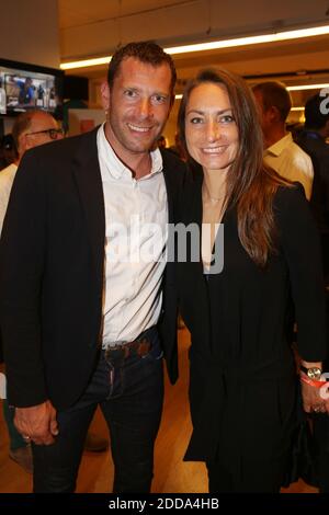 Exclusive - Sylvain Armand et Gaetane Thiney assistent au match de football France-Irlande dans le salon Orange au Stade de France a St-Denis, France, le 28 Mai 2018. Photo de Jerome Domine/ABACAPRESS.COM Banque D'Images