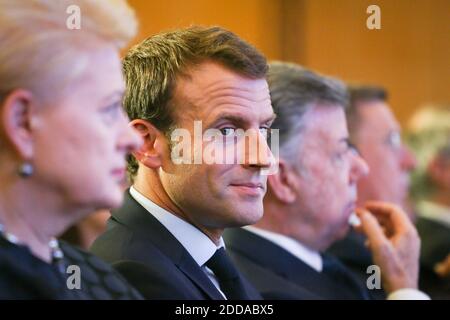Le Président Emmanuel Macron assiste à la réunion du conseil ministériel de l'Organisation de coopération et de développement économiques (OCDE) sur le thème "recel multilatéralisme" à Paris, le 30 mai 2018. Photo de Hamilton/pool/ABACAPRESS.COM Banque D'Images