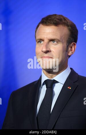 Le Président Emmanuel Macron assiste à la réunion du conseil ministériel de l'Organisation de coopération et de développement économiques (OCDE) sur le thème "recel multilatéralisme" à Paris, le 30 mai 2018. Photo de Hamilton/pool/ABACAPRESS.COM Banque D'Images
