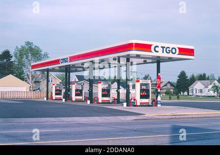 Station-service Citgo, vue d'ensemble, route 2, Superior, Wisconsin, Etats-Unis, John Margolies Roadside America Photograph Archive Banque D'Images