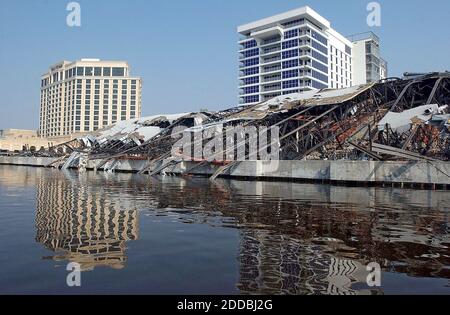 PAS DE FILM, PAS DE VIDÉO, PAS de TV, PAS DE DOCUMENTAIRE - à la fois le beau Rivage Casino et le Hard Rock Casino propriétés à Biloxi, Mississippi, les propriétés ont subi de lourds dommages de la forte inondation et les vents forts de l'ouragan Katrina comme elle a fait tomber le lundi 29 août 2005. Photo de David Purdy/Biloxi Sun Herald/KRT/ABACAPRESS.COM. Banque D'Images