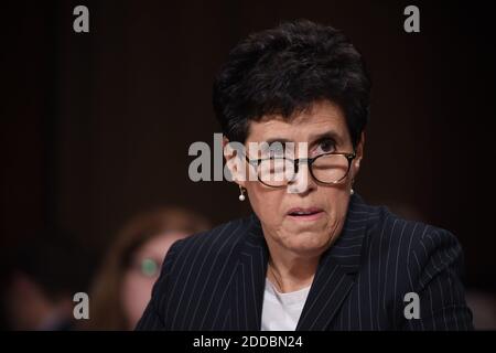 L'avocat de Christine Blasey Ford, Debra S Katz, est vu lors de son audience de confirmation de la Commission judiciaire du Sénat américain à Capitol Hill à Washington, DC, le 27 septembre 2018. Photo de Saul Loeb/Pool/ABACAPRESS.COM Banque D'Images