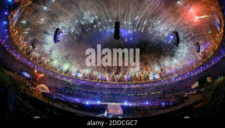 PAS DE FILM, PAS DE VIDÉO, PAS de télévision, PAS DE DOCUMENTAIRE - la cérémonie de clôture des Jeux Olympiques d'été au stade olympique de Londres, Royaume-Uni, le dimanche 12 août 2012. Photo de Brian Peterson/Minneapolis Star Tribune/MCT/ABACAPRESS.COM Banque D'Images