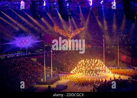 PAS DE FILM, PAS DE VIDÉO, PAS de télévision, PAS DE DOCUMENTAIRE - la cérémonie de clôture des Jeux Olympiques d'été au stade olympique de Londres, Royaume-Uni, le dimanche 12 août 2012. Photo de Brian Peterson/Minneapolis Star Tribune/MCT/ABACAPRESS.COM Banque D'Images