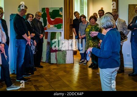 Art et cuisine. Délices culinaires comme association à une exposition d'art Banque D'Images