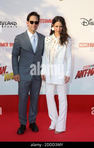 Paul Rudd et Evangeline Lilly assistent à la première de 'Ant-Man et la Guepe' à Disneyland Paris à Marne la Vallée, le dimanche 14 juillet 2018. Photo de Jerome Domine/ABACAPRESS.COM Banque D'Images