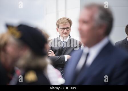 François Xavier Lauch lors de l'inauguration de la nouvelle zone touristique à l'observatoire du pic du midi dans la montagne des Pyrénées à la Mongie à Bagnères-de-Bigorre, le 26 juillet 2018. Photo par ELIOT BLONDT/ABACAPRESS.COM Banque D'Images