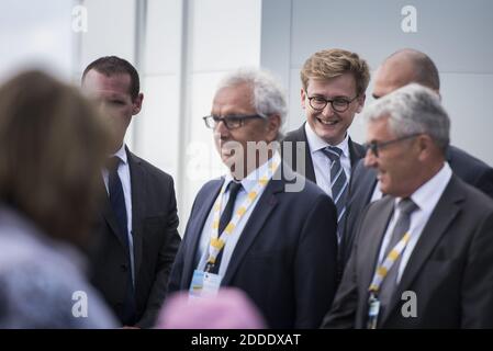 François Xavier Lauch lors de l'inauguration de la nouvelle zone touristique à l'observatoire du pic du midi dans la montagne des Pyrénées à la Mongie à Bagnères-de-Bigorre, le 26 juillet 2018. Photo par ELIOT BLONDT/ABACAPRESS.COM Banque D'Images