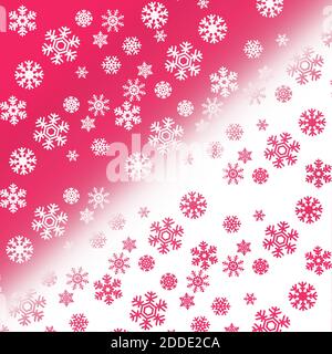 Imprimé de Noël en flocons de neige blanc d'hiver Banque D'Images