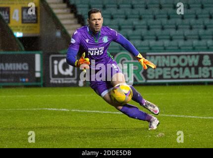 Scottish Premiership - Hibernian contre St Johnstone. Easter Road Stadium, Édimbourg, Midlothian, Royaume-Uni. 24 novembre 2020. Hibs accueille St Johnstone dans la Ligue écossaise Premier à Easter Road, Édimbourg. Pic shows: HibsÕ gardien de but israélien, Ofir Marciano. Crédit : Ian Jacobs/Alay Live News Banque D'Images