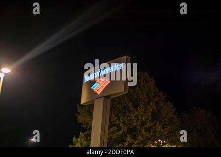 Augusta, GA USA - 11 22 20: Bank of American Street Sign Banque D'Images