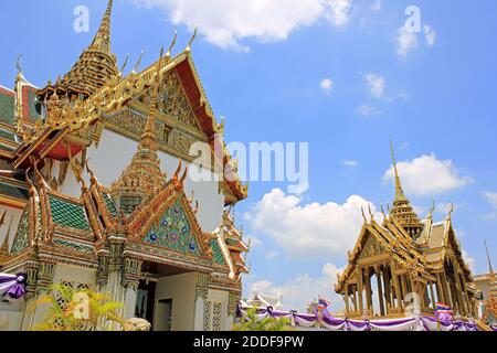 Wat Phra Kaew - Grand Palais Bangkok Thaïlande Banque D'Images