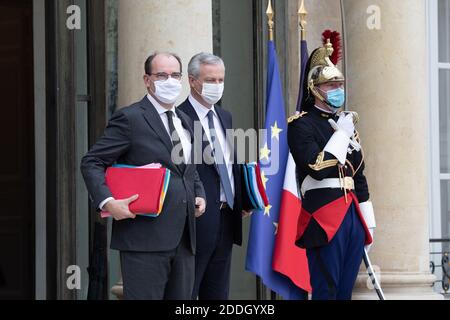 Paris, France, le 25 novembre 2020, Jean Castex, Premier ministre, Bruno le Maire, ministre des Affaires économiques, François Loock/Alamy Banque D'Images