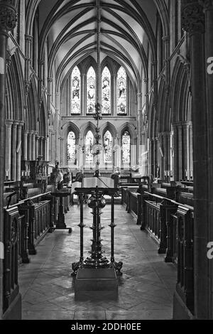 À l'intérieur de Southwell Minster, cathédrale et église paroissiale, Southwell, Nottinghamshire Banque D'Images