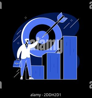 Illustration du vecteur de concept abstrait des objectifs. Illustration de Vecteur