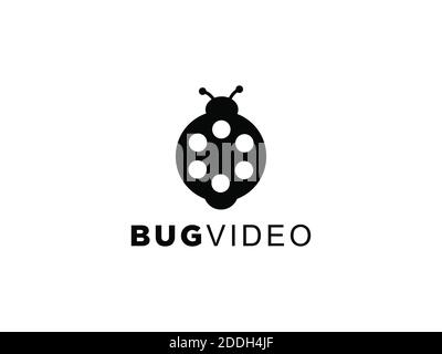 design de modèle de logo de création de caméra bug Banque D'Images