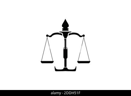 Modèle de logo de cabinet d'avocats Banque D'Images