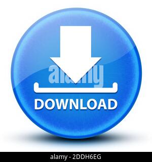 Télécharger l'illustration abstraite du bouton rond bleu brillant de l'œil Banque D'Images