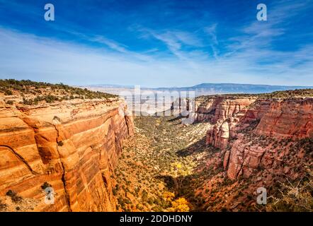 Point de vue des frissons sur le Columbus Canyon, Colorado, États-Unis Banque D'Images