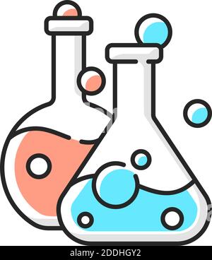 Icône de couleur RVB du flacon Illustration de Vecteur