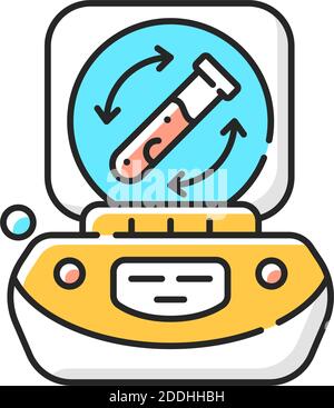 Icône de couleur RVB de la centrifugeuse de laboratoire Illustration de Vecteur