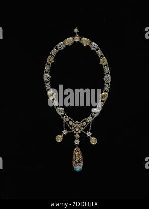 Ariadne collier Jeweler: Edward Spencer Jeweler: John Bonner Détaillant: Montague Fordham Ltd, bijoux, métaux précieux, Or, collier, métaux précieux, argent, pré-Raphaelite, Arts décoratifs, pendentif, pierre précieuse, pierre précieuse, diamant Banque D'Images