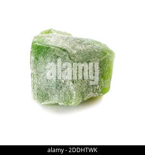 Délice turc. Mint rahat locam, un morceau de délices orientaux doux en sucre motorisé, vue rapprochée. Banque D'Images