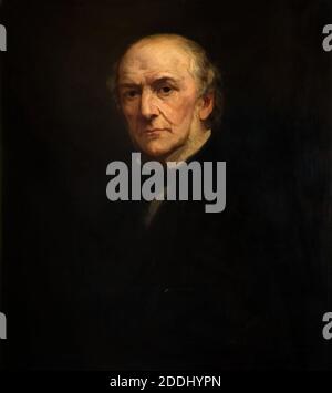 Portrait de William Ewart Gladstone (1809-1898), 1877 par William Thomas Roden, peinture à l'huile, Portrait, Homme, politique Banque D'Images