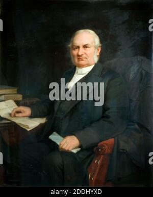 Portrait du révérend Arthur G. O'Neill (1819-1896), 1885 par Jonathon Pratt, peinture à l'huile, Portrait, Homme Banque D'Images