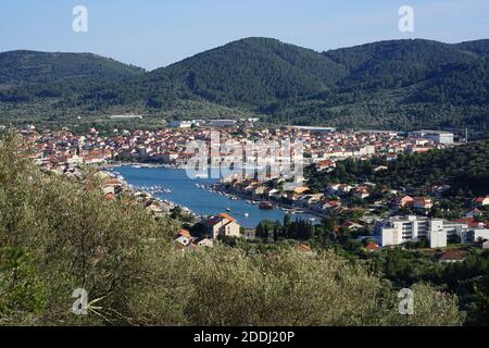 Vela luka point de vue, Croatie Banque D'Images