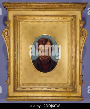 Portrait de Dante Gabriel Rossetti à 22 ans, 1883 artiste: William Holman Hunt, Pre-Raphaelite Banque D'Images