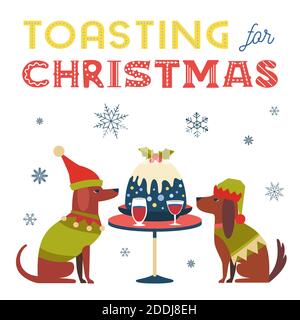 Joyeux Noël main dessiné vecteur vintage Illustration de Vecteur