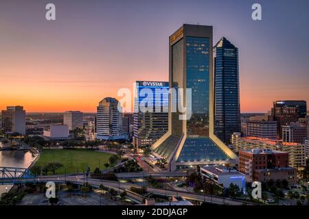 Le centre-ville de Jacksonville Banque D'Images