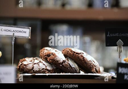 Le chocolat rêve à la vente en Suède Banque D'Images