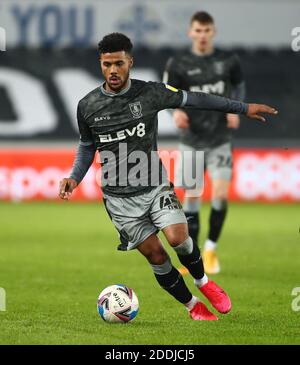 Liberty Stadium, Swansea, Glamorgan, Royaume-Uni. 25 novembre 2020. Championnat d'Angleterre de football, Swansea City contre Sheffield mercredi; Elias Kachunga de Sheffield mercredi crédit: Action plus Sports/Alamy Live News Banque D'Images