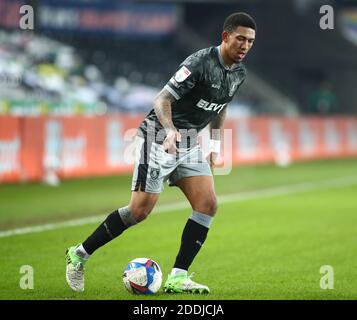 Liberty Stadium, Swansea, Glamorgan, Royaume-Uni. 25 novembre 2020. Championnat de football de la Ligue anglaise de football, Swansea City contre Sheffield mercredi; Liam Palmer de Sheffield mercredi crédit: Action plus Sports/Alamy Live News Banque D'Images