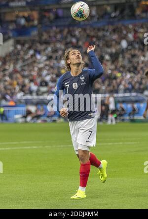 Antoine Griezmann de france en action pendant le match de qualification à l'Euro 2020 groupe H, match entre la France et l'Albanie, au stade de France le 7 septembre 2019 à Paris, France. Photo de Loic Baratoux/ABACAPRESS.COM Banque D'Images