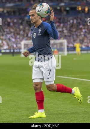 Antoine Griezmann de france en action pendant le match de qualification à l'Euro 2020 groupe H, match entre la France et l'Albanie, au stade de France le 7 septembre 2019 à Paris, France. Photo de Loic Baratoux/ABACAPRESS.COM Banque D'Images