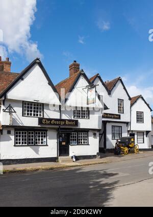 XVe siècle The George Hotel, High Street, Dorchester-on-Thames, Oxfordshire, Angleterre, Royaume-Uni Banque D'Images