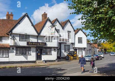 XVe siècle The George Hotel, High Street, Dorchester-on-Thames, Oxfordshire, Angleterre, Royaume-Uni Banque D'Images