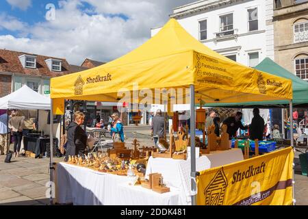 Marché extérieur, Market Square, Wallingford, Oxfordshire, Angleterre, Royaume-Uni Banque D'Images