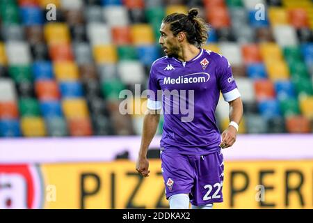 Udine, Italie. 25 novembre 2020. Martin Caceres (Fiorentina) pendant Udinese Calcio vs ACF Fiorentina, match de football italien Coppa Italia à udine, Italie, novembre 25 2020 crédit: Agence de photo indépendante/Alamy Live News Banque D'Images