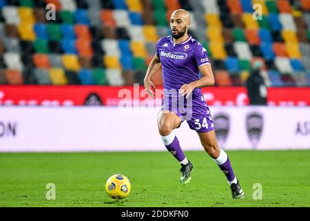 Sofyan Amrabas (Fiorentina) pendant Udinese Calcio vs ACF Fiorentina, match de football italien Coppa Italia, Udine, Italie, - photo .LM/Ettore Griffoni Banque D'Images